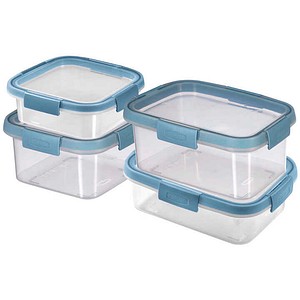 3253924832685 - Curver Frischhaltedose »SMART FRESH ECO« Polyprophylen (PP) (4-tlg) 100% Recyclingmaterial 09L  1L  11L  12L blau|weiß
