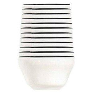 8684531654158 - 12 Schalen Modest Black Mesa weiß 100 cm 8684531654158 12 Stück