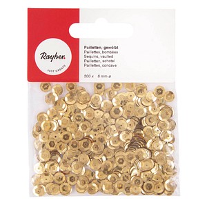 4006166602313 - Streu-Pailletten gold gewölbt Ø 60 mm 500 St 4006166602313 - Streu-Pailletten gold gewölbt Ø 60 mm 500 St