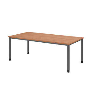 4032062310830 - HAMMERBACHER Orbis höhenverstellbarer Schreibtisch nussbaum rechteckig 4-Fuß-Gestell grau 2000 x 1000 cm 4032062310830 - HAMMERBACHER Orbis höhenverstellbarer Schreibtisch nussbaum rechteckig 4-Fuß-Gestell grau 2000 x 1000 cm