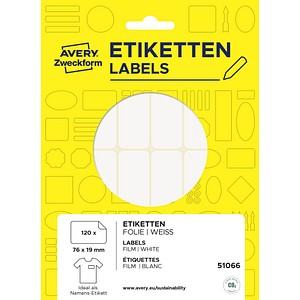 4004182510667 - 120 Namensetiketten weiß 760 x 190 mm