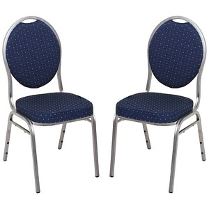 4041908133793 - Gardenpleasure - 2er Set Stuhl Bankett blau - Stahl Polster mit Punkten feuerhemmend 2x Stuhl 304776 304776-2 4041908133793 - Gardenpleasure - 2er Set Stuhl Bankett blau - Stahl Polster mit Punkten feuerhemmend 2x Stuhl 304776 304776-2