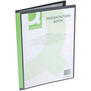 Q-CONNECT Panorama Sichtbuch DIN A4, 20 Hüllen schwarz, 1 St. - Büroshop24