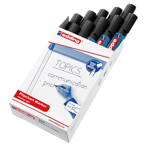 4004764013067 - Flipchartmarker 380 10er Etui schwarz 15-3mm Rundspitze 4004764013067 4-380001 10 Stück