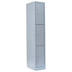 4061815517349 - Schließfachschrank lichtgrau 520310 3 Schließfächer 315 x 500 x 1800 cm 4061815517349 LÜLLMANN