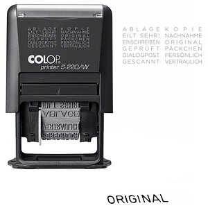 9004362555827 - Textstempel Printer S 220 W N selbstfärbend schwarz ohne Logo 1 St