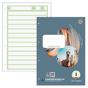 Staufen® Arbeitsblock DIN A4 Liniert Recyclingpapier 1 Stück