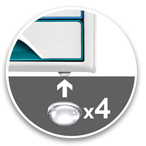 3462159015132 - cep Schubladenbox Smoove Secure  weiß bunt 1073110511 DIN A4 mit 4 Schubladen