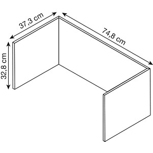 4032062306109 - FlexWall Akustikrückwand grün 748 x 373 x 328 cm 4032062306109 Hammerbacher