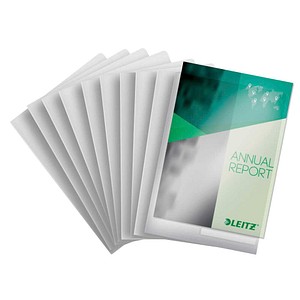 AKTION: 10 LEITZ Sichthüllen Aktenhülle 4053 DIN A4 transparent genarbt 0,20 mm mit Prämie nach Registrierung