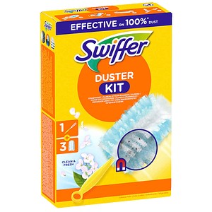 Swiffer Staubmagnet Starterset mit ergonomischem Griff und 3 Staubtüchern Clean & Fresh Duft zur gründlichen Staubaufnahme für den Haushalt - Image 2