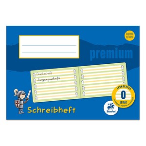 Staufen® Schreiblernheft Premium Lineatur 0 FMZ liniert DIN A5 quer ohne Rand, 16 Blatt