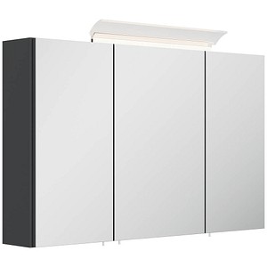 4251982674406 - Spiegelschrank 120cm inkl Design LED-Lampe und Glasböden weiss hochglanz