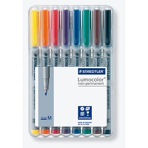 STAEDTLER Lumocolor Folienstifte-Set farbsortiert non-permanent, 8 St.