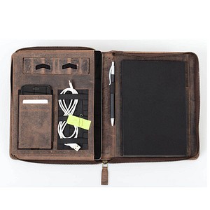 4021068301232 - Organizer Charon DIN A5 Leder braun Notizblock Handyfach 4021068301232 30123