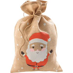 4001868004892 - Nikolaussäckchen J300 groß Jute mit Nikolausmotiv 35x50cm 4001868004892 folia