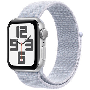 0195949642876 - Smartwatch APPLE Watch SE (2024) Smartwatches Gr 40 mm ohne eSIM One-Size Sport Loop silberfarben (silber)