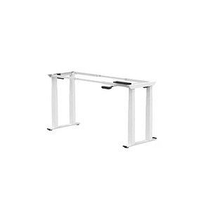 FlexiSpot E7 Plus elektrisch höhenverstellbares Schreibtischgestell weiß ohne Tischplatte, Kufen-Gestell weiß 99,0 – 159,0 x 68,0 cm