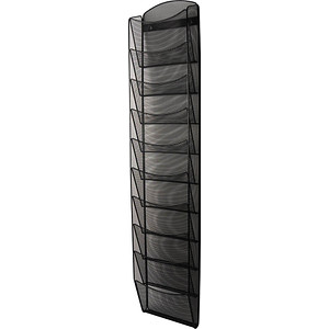 4012086007114 - Prospekthalter Mesh 26 x 129 x 95 cm (B x H x T) DIN A4 Stahl schwarz 10 Fächer 4012086007114 Helit 4012086007114 - Prospekthalter Mesh 26 x 129 x 95 cm (B x H x T) DIN A4 Stahl schwarz 10 Fächer 4012086007114 Helit