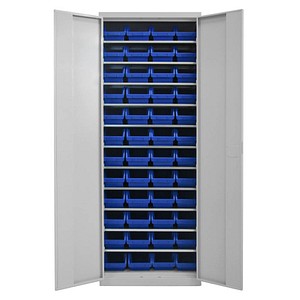 4050049408257 - Werkzeugschrank blau Werkstattschrank Metallschrank mit 48 Sichtlagerkästen - ADB