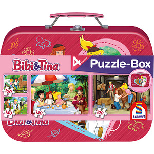 Schmidt Bibi & Tina Puzzle, 2 x 100 und 2 x 150 Teile