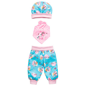 4001949020803 - Puppenkleidung EINHORN EMIL & FEE EMMA (35-45cm) 3-teilig in hellblau rosa