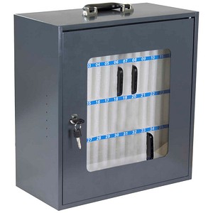 kangaro Handygarage abschließbar 78-K-672052 dunkelgrau, transparent, weiß 78-K-672052 37,6 x 20,5 x 44,5 cm