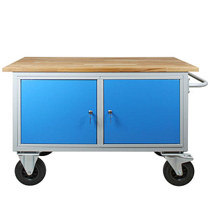 4050049427449 - Werkbank 130x84x60cm Tischwagen 2 Türen + Fachboden Rollwagen Werkstattwagen - ADB 4050049427449 - Werkbank 130x84x60cm Tischwagen 2 Türen + Fachboden Rollwagen Werkstattwagen - ADB