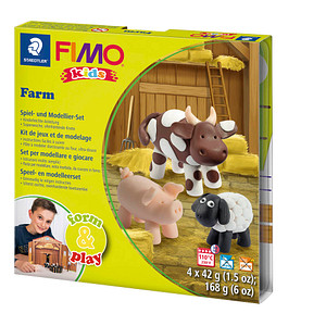 Modelliermasse FIMO® Kids Materialpackung Form & Play farmSet Model clay FIMO® k - Image 3