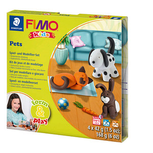 Staedtler FIMO kids Pets Modelliermasse 4er-Pack 42g Farben