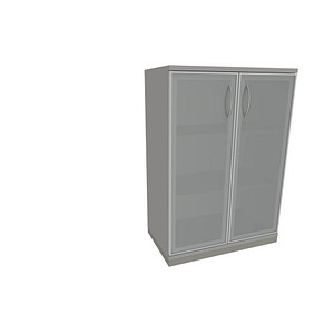 Sidney Aktenschrank Glas/grau