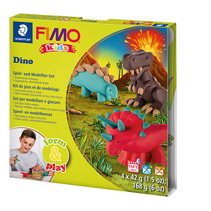 Staedtler® Rot/Braun/Grün Fimo® Kids 8034 Ofenhärtende Modelliermasse, Set "Dino" Mit 4 Blöcken Je 42 G - Image 9