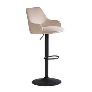 4251757716010 - Barhocker Samt Beige Hocker Küchenhocker Bistrohocker Drehbar Barstuhl 4251757716010 - Barhocker Samt Beige Hocker Küchenhocker Bistrohocker Drehbar Barstuhl