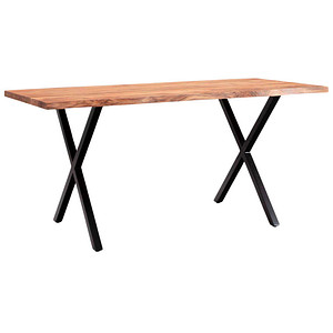4251757721236 - WOHNLING Esstisch akazie rechteckig X-Fuß-Gestell schwarz 1600 x 800 x 760 cm 4251757721236 - WOHNLING Esstisch akazie rechteckig X-Fuß-Gestell schwarz 1600 x 800 x 760 cm