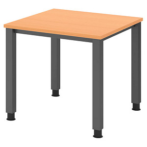 4032062311004 - HAMMERBACHER QS08 höhenverstellbarer Schreibtisch buche quadratisch 4-Fuß-Gestell grau 800 x 800 cm 4032062311004 - HAMMERBACHER QS08 höhenverstellbarer Schreibtisch buche quadratisch 4-Fuß-Gestell grau 800 x 800 cm