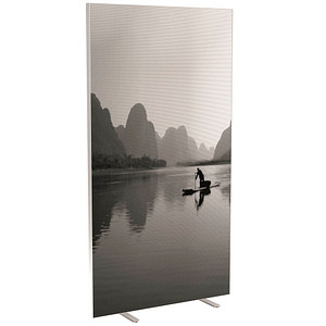 PAPERFLOW Trennwand easyScreen Black & White, 61243 bunt 94,0 x 173,4 cm, 1 St.
