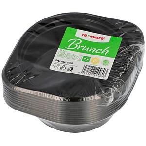 4031222144803 - Suppenschalen Circulware by Havel 500 ml Mehrweg rund mikrowellen- & spülmaschinengeeignet recycelbar Ø 156 x H 45 mm PP schwarz 12 Stück