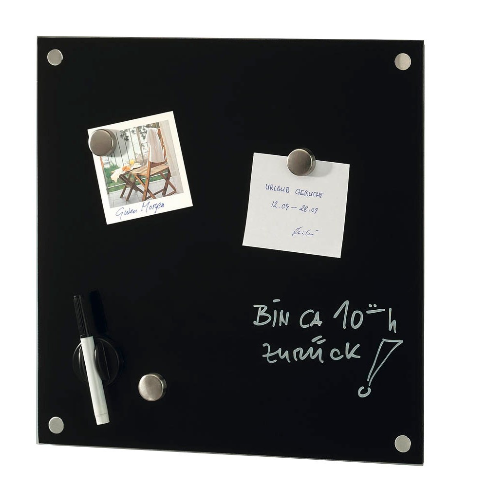 Glas Magnettafel Schwarz