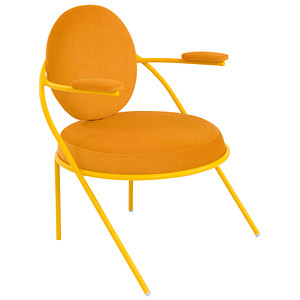 meet powered by PAPERFLOW Sessel SATURNE safran Kunstleder 70,0 x 73,0 x 88,0 cm, 1 St.