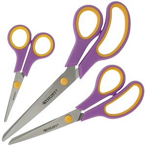 4027521525559 - Scheren-Set Easy Grip Edelstahl rostfrei 13 21 25cm cassis melonengelb 4027521525559 3 Stück