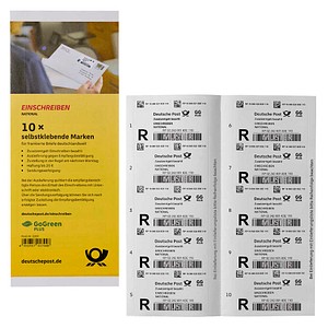 4050357017448 - Deutsche Post Einschreiben-Label National 265 ¤ Deutschland 10 Stück