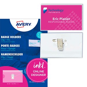 AVERY Zweckform Namensschilder transparent 10 St.