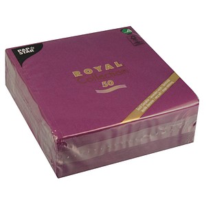 4002911108208 - Servietten Royal Collection 400 x 400 mm mit ¼-Falz kompostierbar FSC®-zertifiziertes Papier in Stoffoptik lila 5 x 50 Stück 4002911108208 - Servietten Royal Collection 400 x 400 mm mit ¼-Falz kompostierbar FSC®-zertifiziertes Papier in Stoffoptik lila 5 x 50 Stück