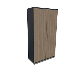 4260429764839 - fm Aktenschrank Sidney 4260429764839 lavagrau eiche 4 Fachböden 1000 x 442 x 1869 cm