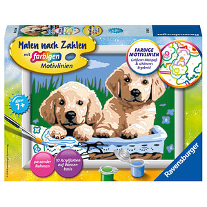 4005556278398 - Malen-nach-Zahlen Süße Hundewelpen mehrfarbig 4005556278398 Ravensburger