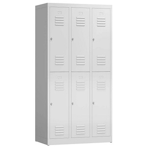 4061815856561 - Spind ClassiX signalweiß X-520237 6 Schließfächer 870 x 500 x 1800 cm  4061815856561 LÜLLMANN