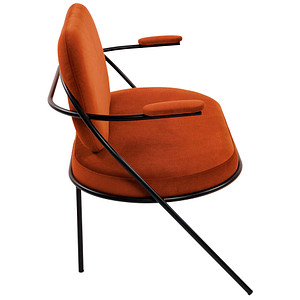 3660141960624 - Zweisitzer Sofa Meet by Paperflow Saturne mit Armlehnen B 1180 x T 730 x H 880 mm Stahlrohr Kunstleder Schwarz Rost 3660141960624 - Zweisitzer Sofa Meet by Paperflow Saturne mit Armlehnen B 1180 x T 730 x H 880 mm Stahlrohr Kunstleder Schwarz Rost