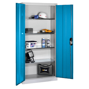 4067521583517 - Stahlschrank 08920-00 S10096 lichtblau lichtgrau 930 x 400 x 1950 cm aufgebaut 4067521583517 C+P-Möbel