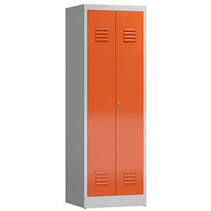 4061815856172 - Spind ClassiX feuerrot lichtgrau X-510424 1 Schließfach 590 x 500 x 1800 cm  4061815856172 LÜLLMANN