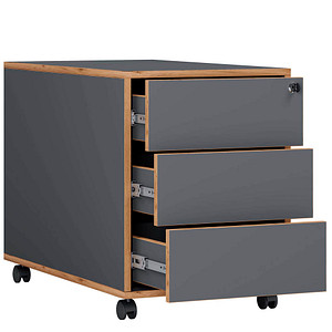 4051814444265 - Rollcontainer Beistellcontainer mit drei Schubladen Maße ca H 50 x B 39 x T 70 cm Bürocontainer abschließbar - Salia 4051814444265 - Rollcontainer Beistellcontainer mit drei Schubladen Maße ca H 50 x B 39 x T 70 cm Bürocontainer abschließbar - Salia